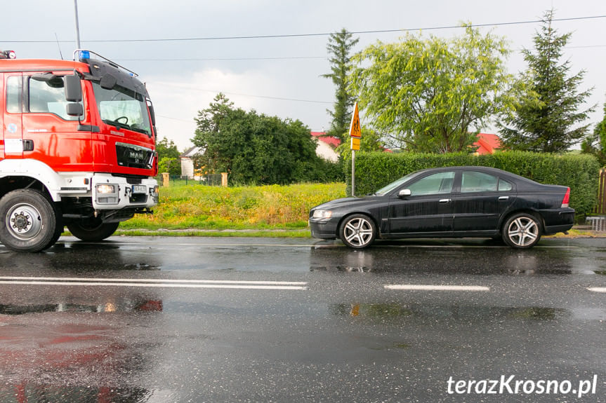 Zderzenie samochodów w Iwoniczu