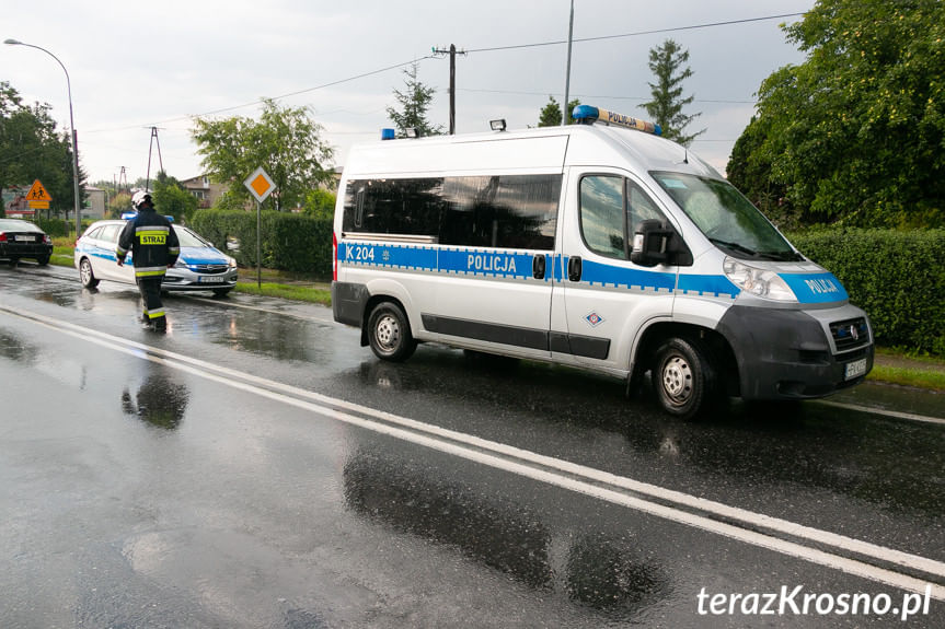 Zderzenie samochodów w Iwoniczu