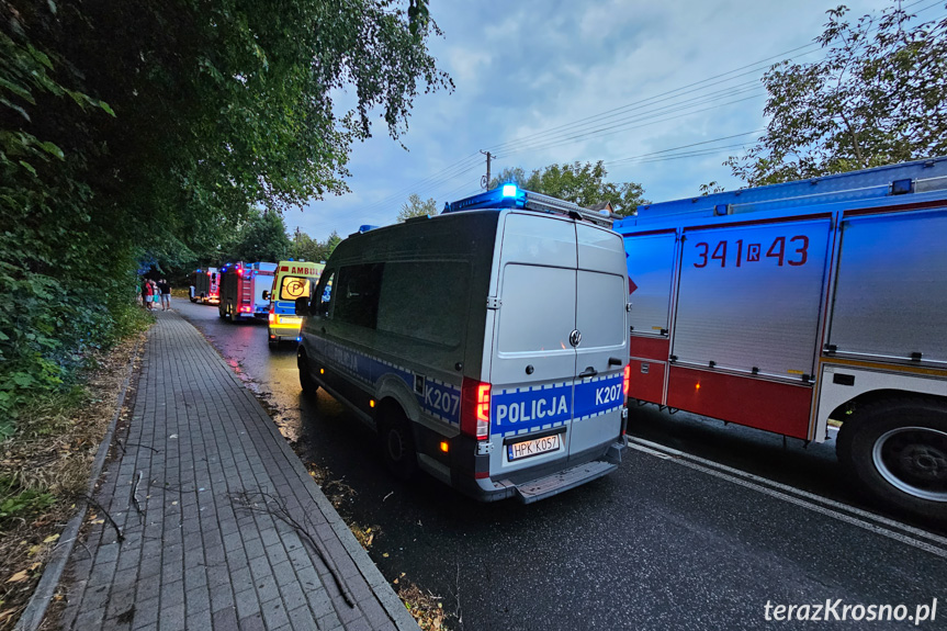 Zderzenie samochodów w Krościenku Wyżnym