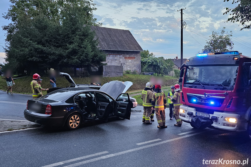 Zderzenie samochodów w Krościenku Wyżnym