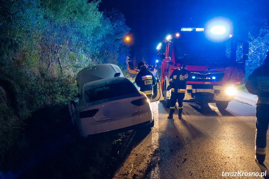 Zderzenie samochodów w Krościenku Wyżnym