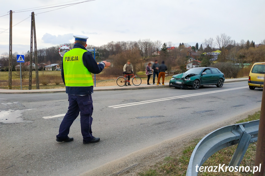 Zderzenie samochodów w Krościenku Wyżnym