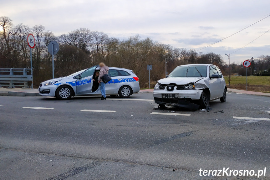 Zderzenie samochodów w Krościenku Wyżnym