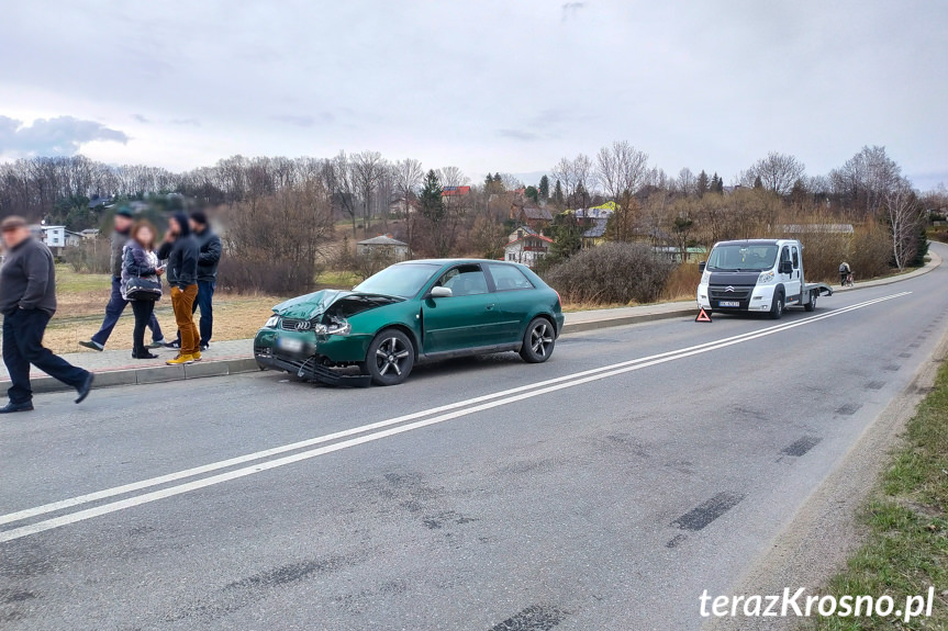 Zderzenie samochodów w Krościenku Wyżnym