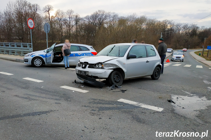 Zderzenie samochodów w Krościenku Wyżnym