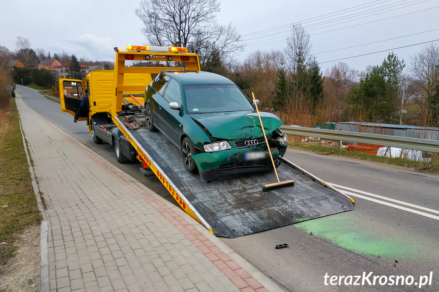 Zderzenie samochodów w Krościenku Wyżnym