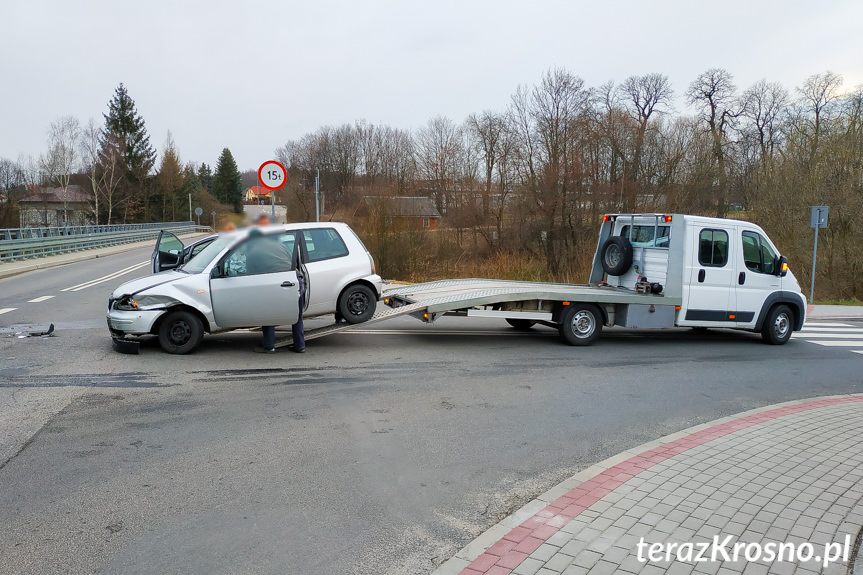 Zderzenie samochodów w Krościenku Wyżnym