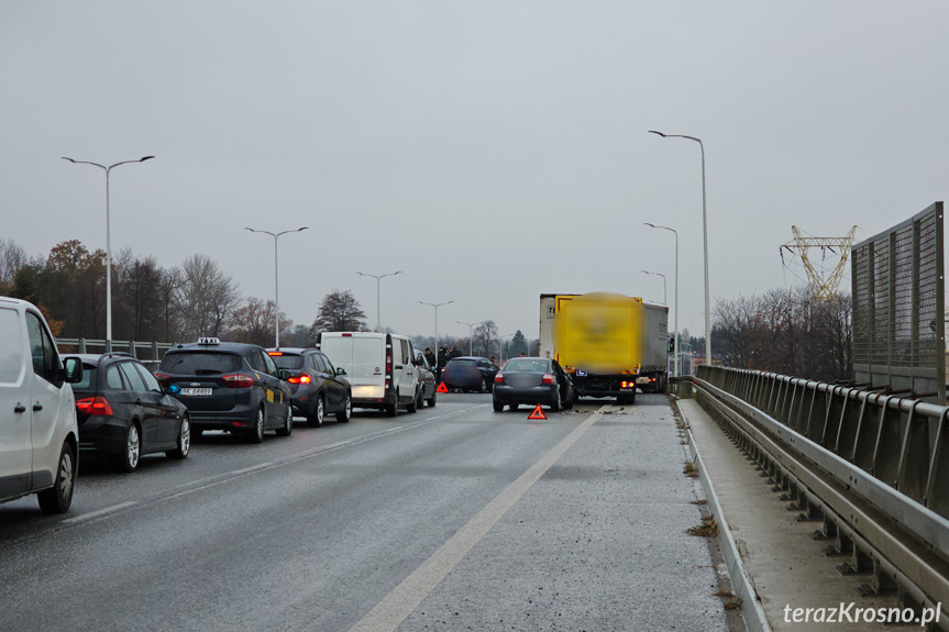 Zderzenie samochodów w Krośnie