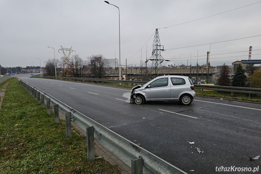 Zderzenie samochodów w Krośnie