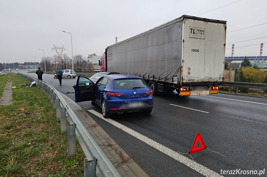 Zderzenie samochodów w Krośnie