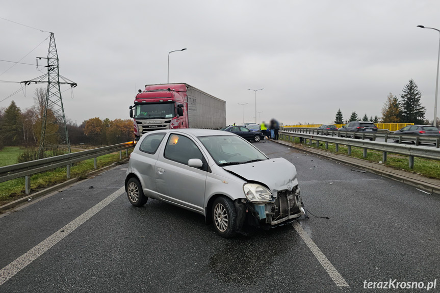 Zderzenie samochodów w Krośnie