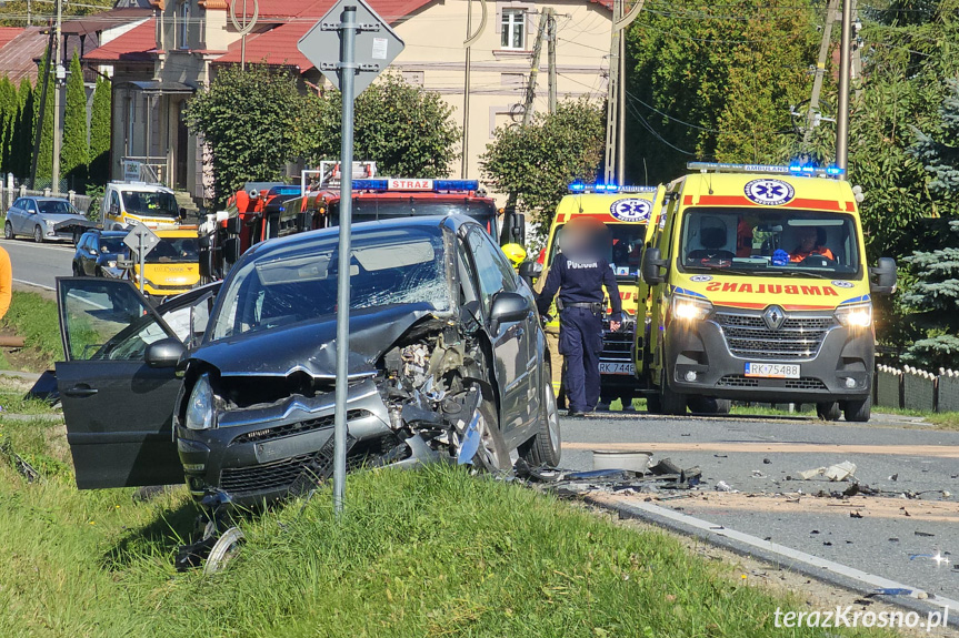 Zderzenie samochodów w Posadzie Górnej