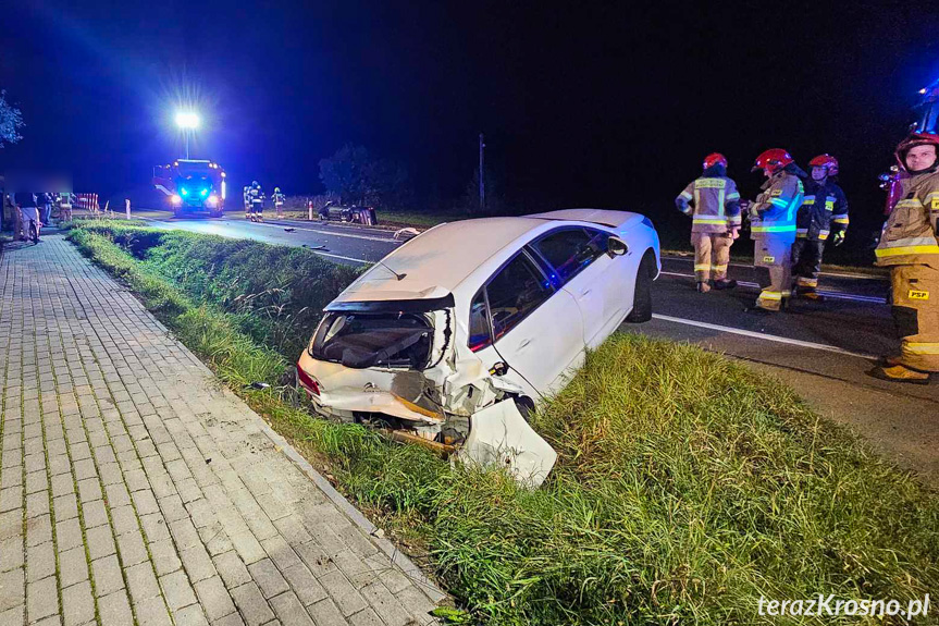 Zderzenie samochodów w Rogach