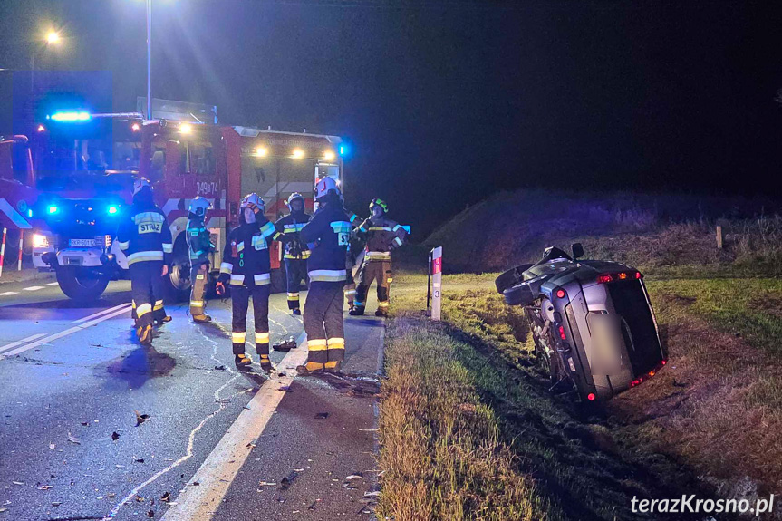 Zderzenie samochodów w Rogach