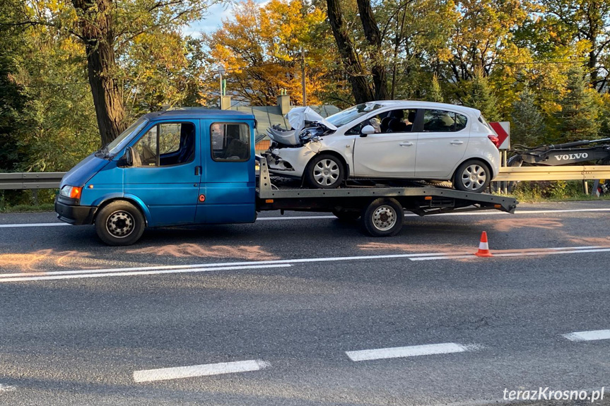 Zderzenie samochodów w Zboiskach