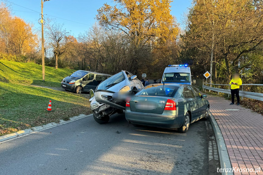 Zderzenie samochodów we Wrocance