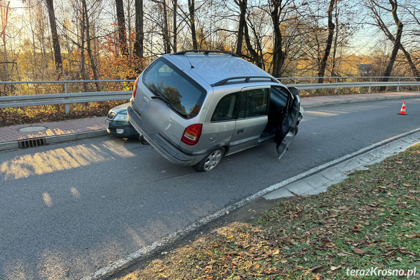 Zderzenie samochodów we Wrocance