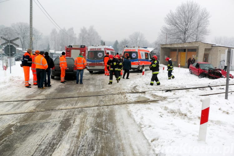 Zderzenie samochodu i pociągu w Jedliczu