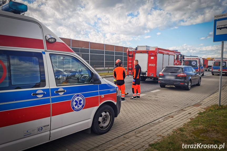 Zderzenie trzech samochodów na Podkarpackiej