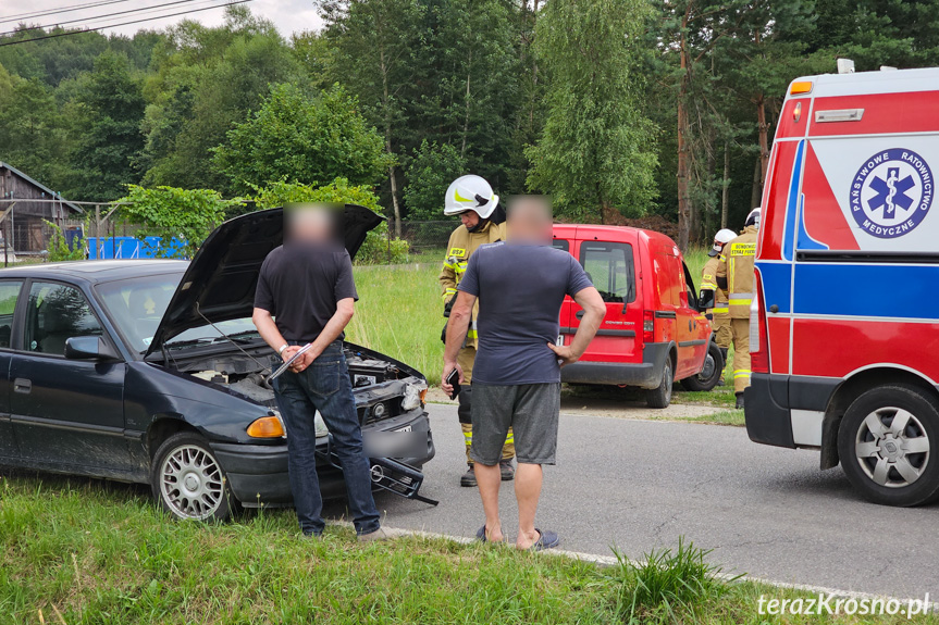 Zderzenie trzech samochodów w Chlebnej