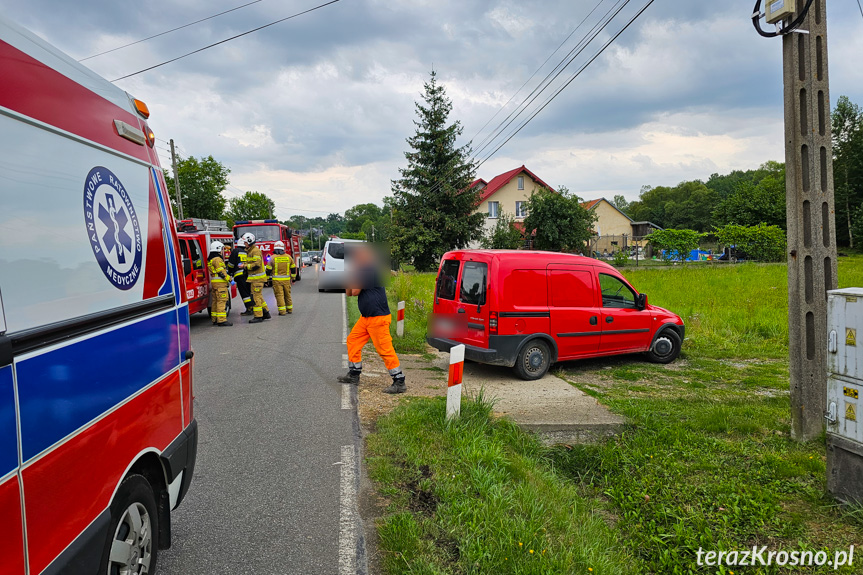 Zderzenie trzech samochodów w Chlebnej