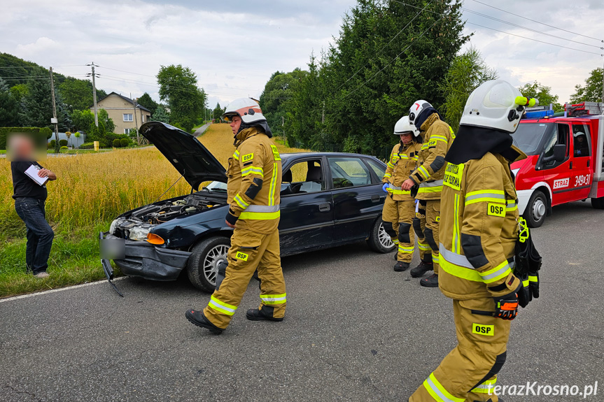 Zderzenie trzech samochodów w Chlebnej