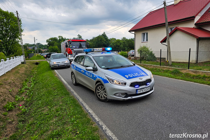 Zderzenie trzech samochodów w Chlebnej