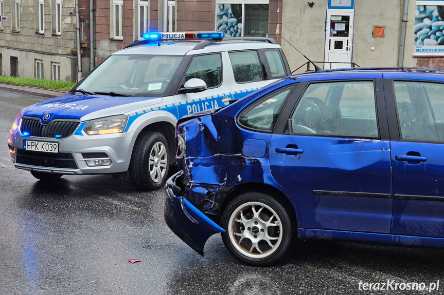 Zderzenie trzech samochodów w Dukli