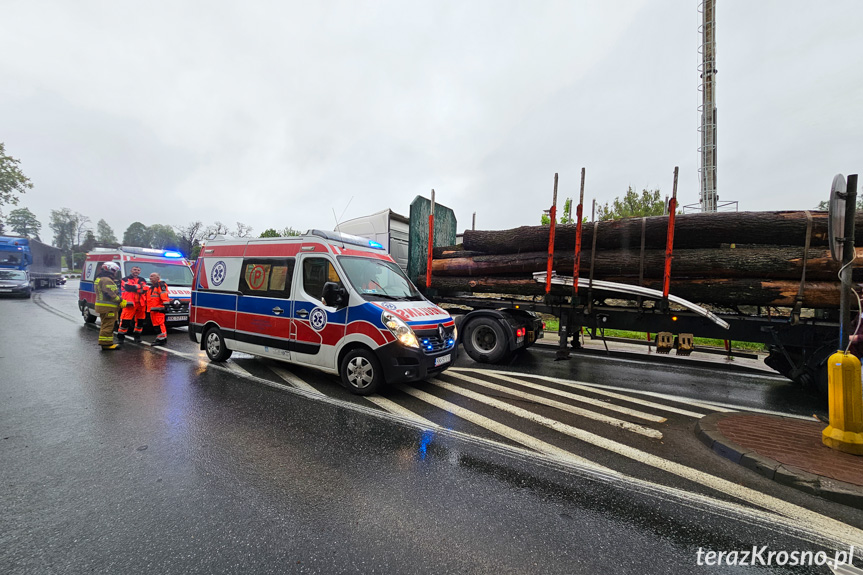 Zderzenie trzech samochodów w Dukli