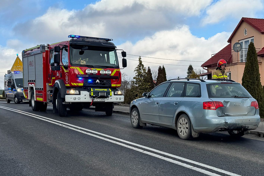 Zderzenie trzech samochodów w Gorzycach