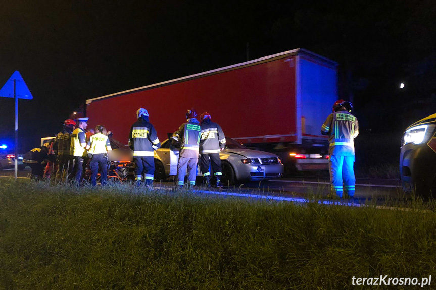 Zderzenie trzech samochodów w Iwoniczu