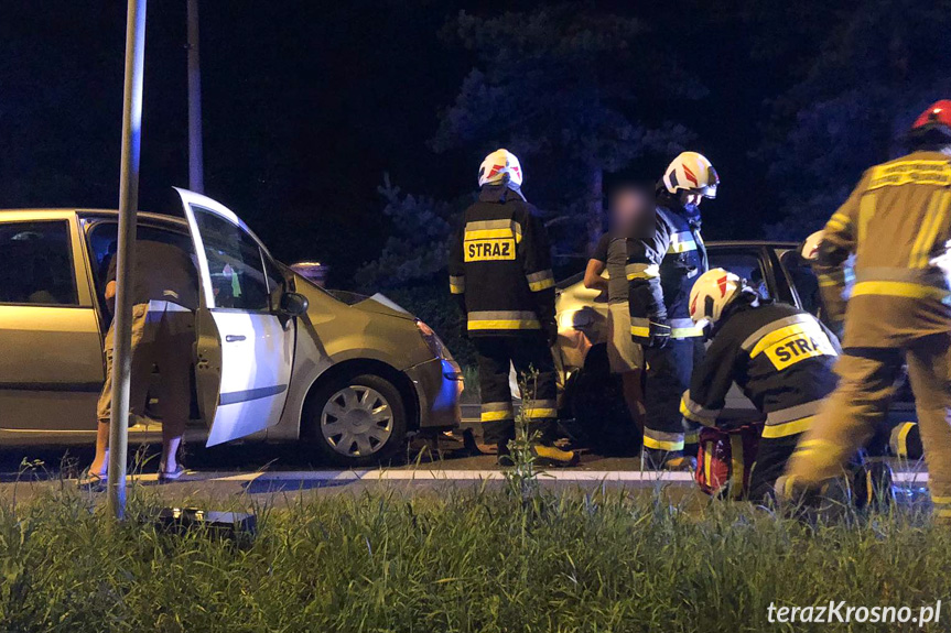 Zderzenie trzech samochodów w Iwoniczu