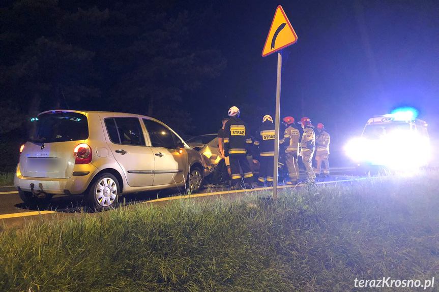 Zderzenie trzech samochodów w Iwoniczu