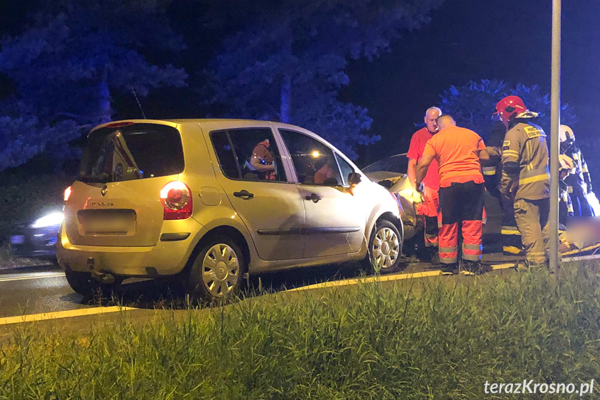 Zderzenie trzech samochodów w Iwoniczu