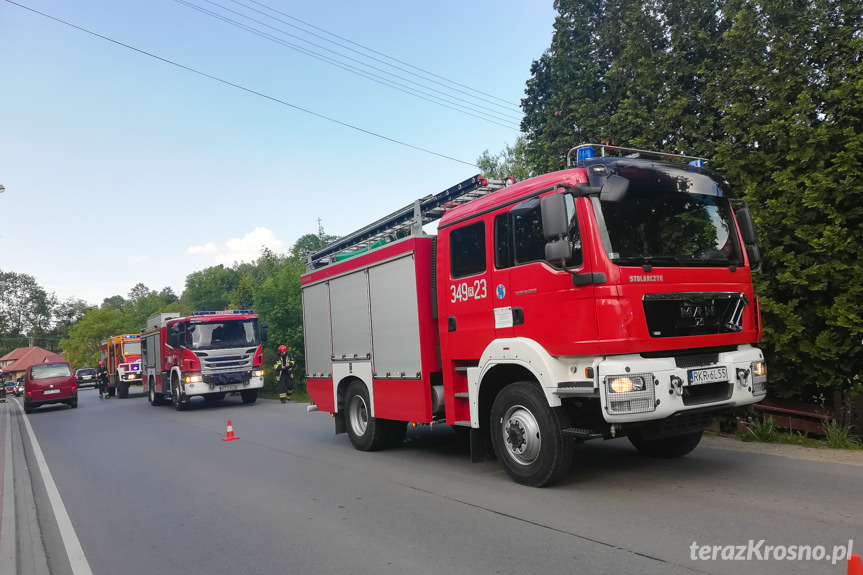 Zderzenie trzech samochodów w Iwoniczu