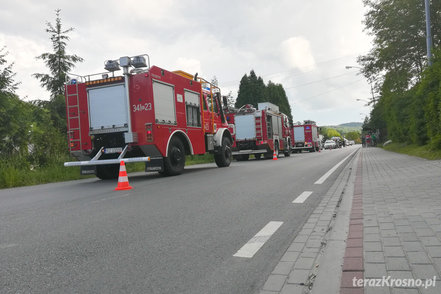 Zderzenie trzech samochodów w Iwoniczu