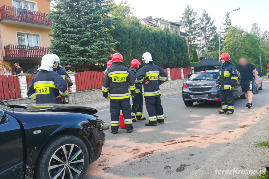 Zderzenie trzech samochodów w Iwoniczu