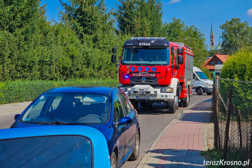 Zderzenie trzech samochodów w Korczynie