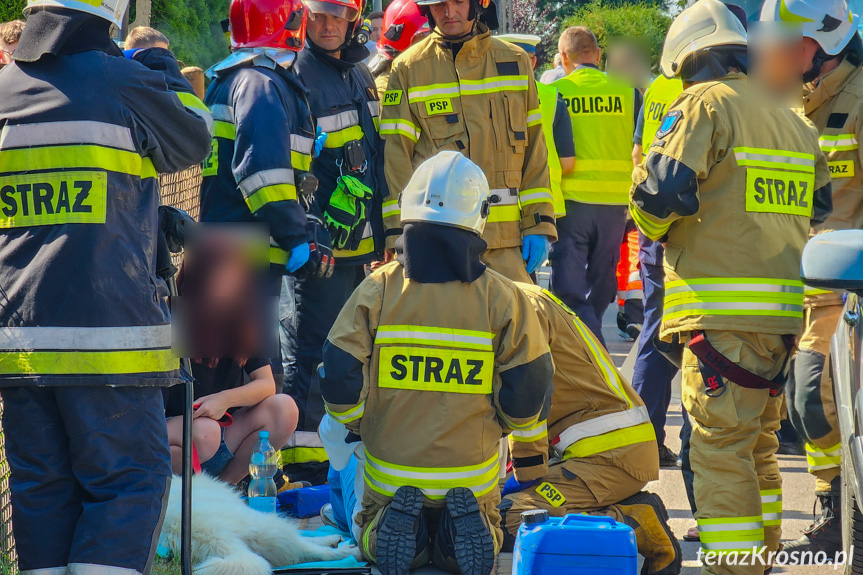 Zderzenie trzech samochodów w Korczynie