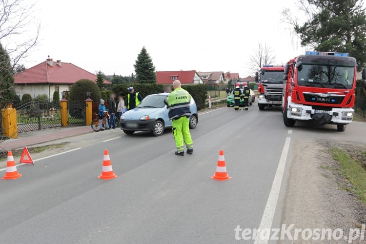 Zderzenie trzech samochodów w Korczynie