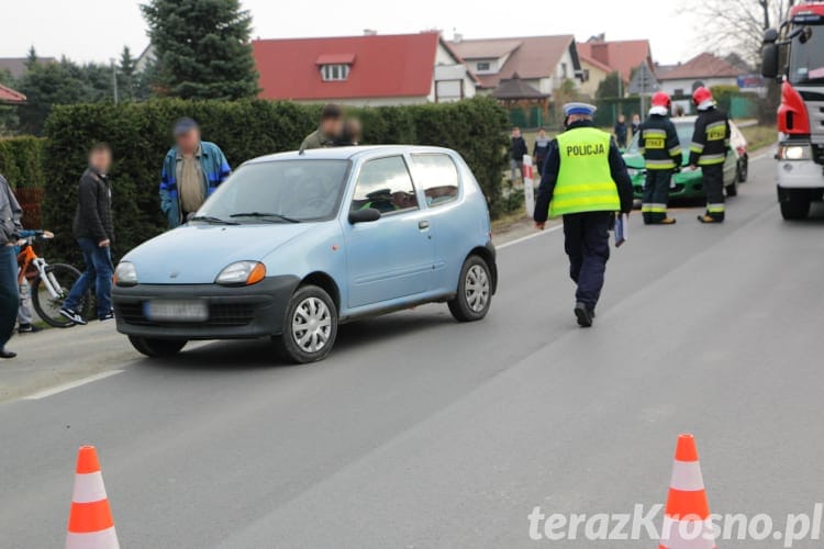 Zderzenie trzech samochodów w Korczynie