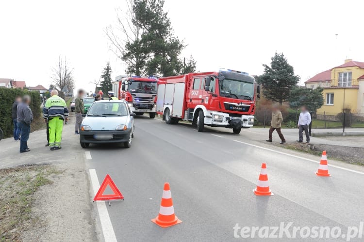 Zderzenie trzech samochodów w Korczynie