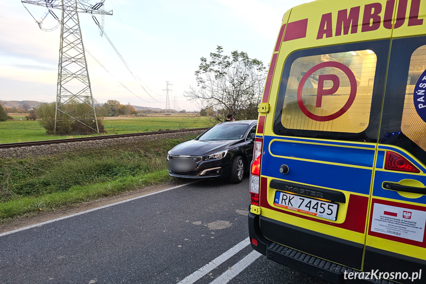 Zderzenie trzech samochodów w Przybówce