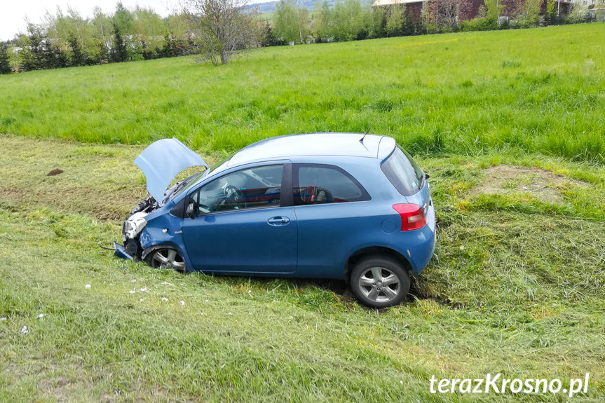 Zderzenie trzech samochodów w Rymanowie