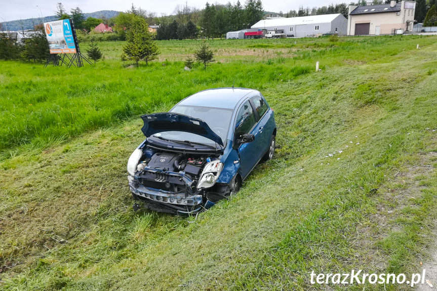 Zderzenie trzech samochodów w Rymanowie