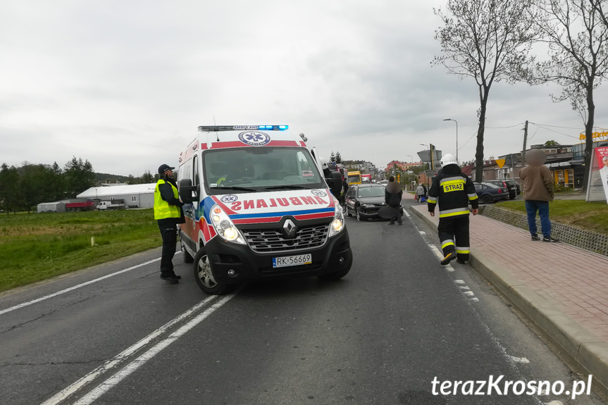 Zderzenie trzech samochodów w Rymanowie