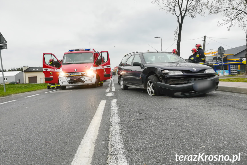 Zderzenie trzech samochodów w Rymanowie