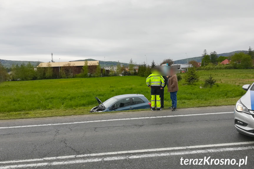 Zderzenie trzech samochodów w Rymanowie