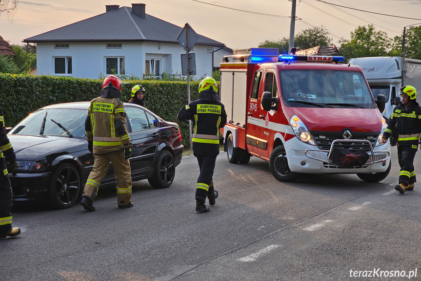 Zderzenie trzech samochodów w Zręcinie