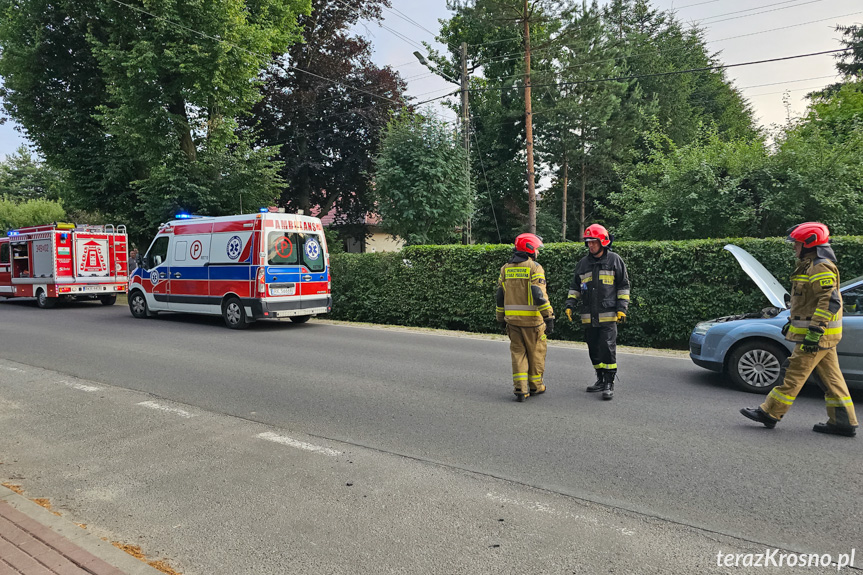 Zderzenie trzech samochodów w Zręcinie